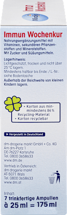 Immuun wekelijkse behandelingsampullen 7 stuks, 175 ml