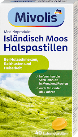 Isländisch Moos Halspastillen, 40 St