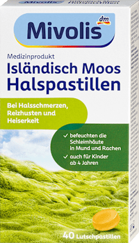 Isländisch Moos Halspastillen, 40 St
