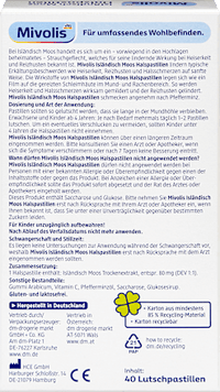 Isländisch Moos Halspastillen, 40 St
