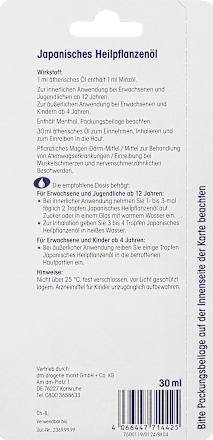 Japanse medicinale plantenolie, 30 ml
