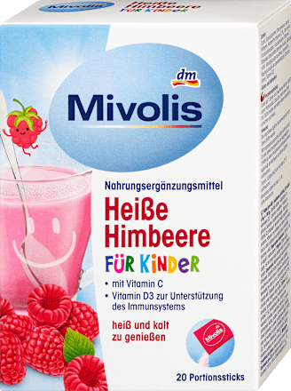 Kinderdrankje, Warme Framboos (20 sticks), 100 g