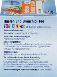 Kinderthee, Hoest- en Bronchiale Thee (12 zakjes), 18 g