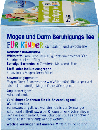 Kinderthee, Maag- en darmkalmerende thee (12 theezakjes), 18 g