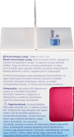 Mivolis Kinesiologie-Tape, 5 cm x 5 m, 1 Rolle, 5 m