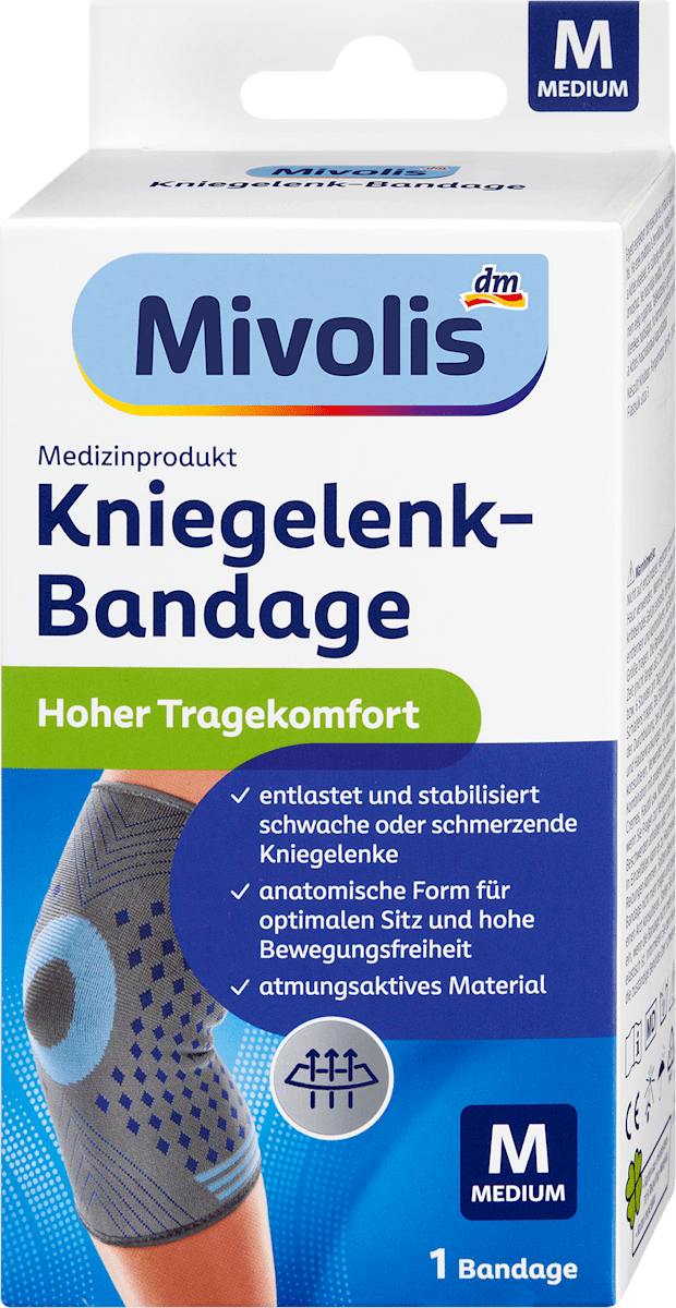 Mivolis Kniegelenk-Bandage Gr. M, 1 St