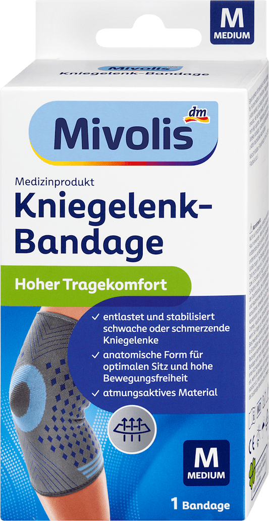Mivolis Bandage de genou Taille M, 1 pce