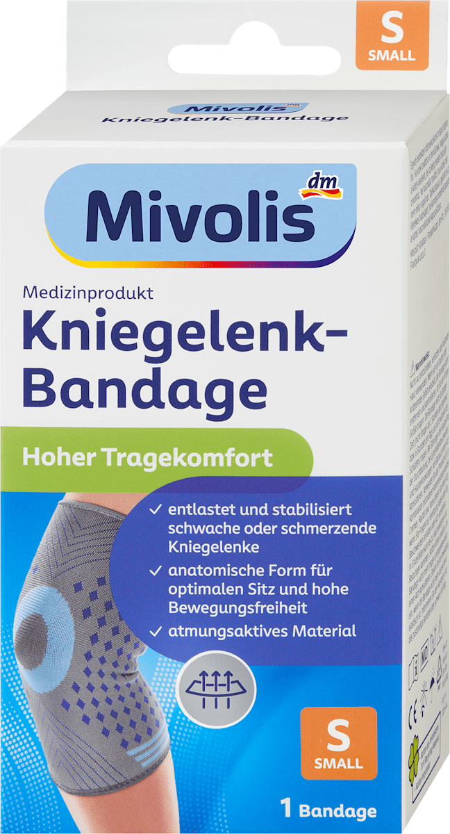 Mivolis Kniegelenk-Bandage Gr. S, 1 St