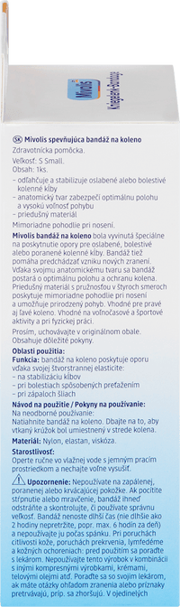 Mivolis Kniegelenk-Bandage Gr. S, 1 St