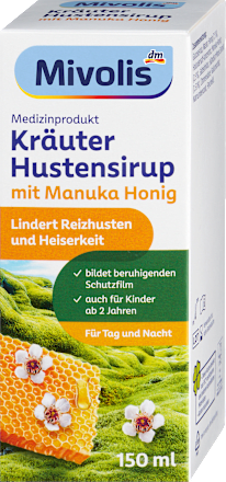 Kräuter Hustensirup mit Manuka Honig, 150 ml
