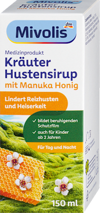 Kräuter Hustensirup mit Manuka Honig, 150 ml
