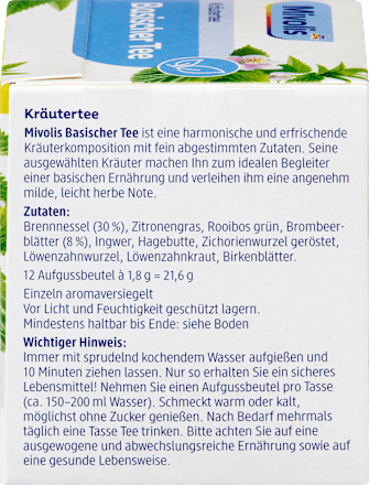 Kräutertee, Basischer Tee (12 Beutel), 21,6 g