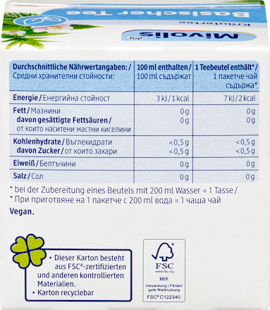 Kräutertee, Basischer Tee (12 Beutel), 21,6 g