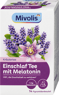 Kräutertee, Einschlaf Tee mit Melatonin (14 Beutel), 28,84 g