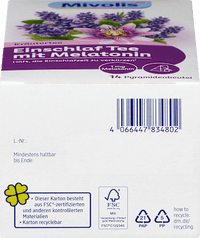 Kräutertee, Einschlaf Tee mit Melatonin (14 Beutel), 28,84 g