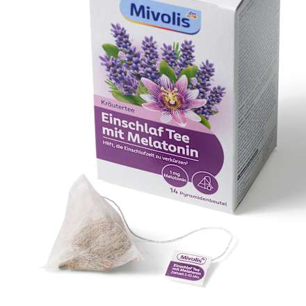 Kräutertee, Einschlaf Tee mit Melatonin (14 Beutel), 28,84 g