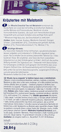 Kruidenthee, slaapthee met melatonine (14 theezakjes), 28,84 g