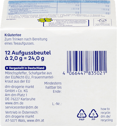 Kräutertee, Frauen Tee (12 Beutel), 24 g