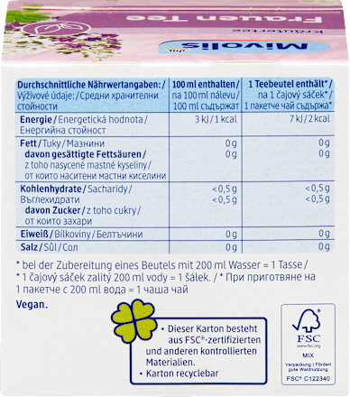 Kräutertee, Frauen Tee (12 Beutel), 24 g