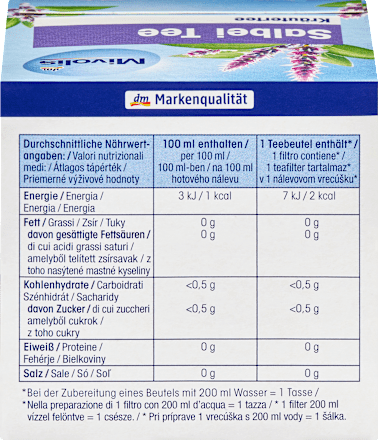 Kruidenthee, saliethee (12 zakjes), 18 g