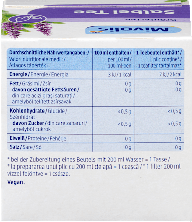 Kräutertee, Salbei Tee (12 Beutel), 18 g