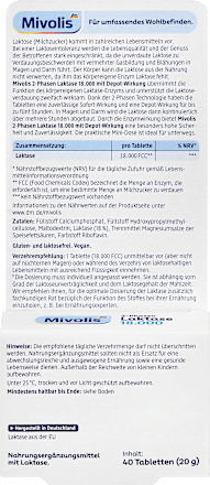 Laktase 18.000 2-Phasen Tabletten 40 St, 20 g