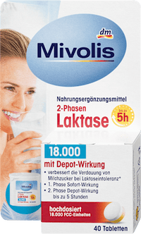 Laktase 18000 2-Phasen Tabletten 40 St, 20 g Mivolis
