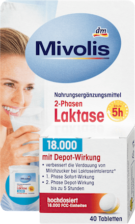 Laktase 18000 2-Phasen Tabletten 40 St, 20 g Mivolis