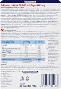 Laktase 18000 2-Phasen Tabletten 40 St, 20 g Mivolis