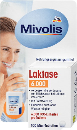 Laktase 6.000 Mini Tabletten 100 St, 8 g Mivolis