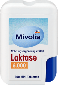 Laktase 6.000 Mini Tabletten 100 St, 8 g Mivolis