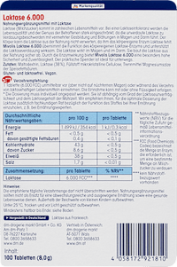 Laktase 6.000 Mini Tabletten 100 St, 8 g Mivolis