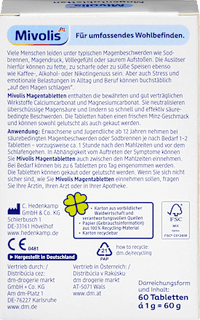 Mivolis Magentabletten 60 St, 60 g