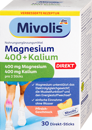Mivolis Magnesium 400 + Kalium Direct Sticks 30 St 112.5 g