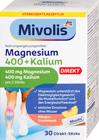 Mivolis Magnesium 400 + Kalium Direct Sticks 30 St 112.5 g