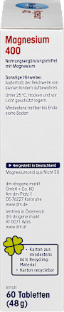 Magnesium 400 tabletten 60 stuks, 48 ​​g