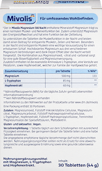 Magnesium 500 Nacht Depot Tabletten, 30 St, 44 g