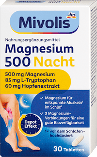 Magnesium 500 Nacht Depot Tabletten, 30 St, 44 g