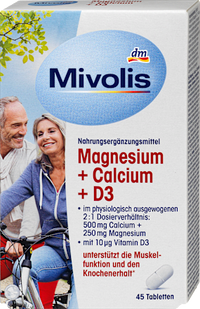 Magnesium + Calcium + D3 tabletten 45 stuks, 94 g