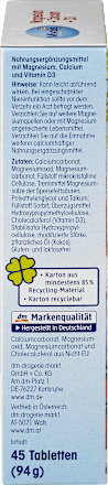 Magnesium + Calcium + D3 tabletten 45 stuks, 94 g