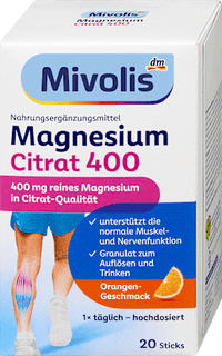 Magnesium Citrat 400 Granulat Sticks 20 St, 120 g