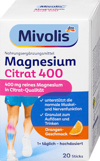 Mivolis Magnesium Citrat 400 Granulat Sticks 20 St, 120 g