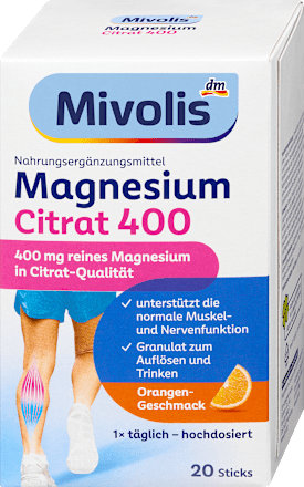 Mivolis Magnesium Citrat 400 Granulat Sticks 20 St, 120 g