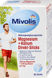 Magnesium + Kalium Direkt-Sticks 30 St, 112,5 g Mivolis