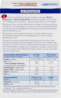 Magnesium + Kalium Direkt-Sticks 30 St, 112,5 g Mivolis
