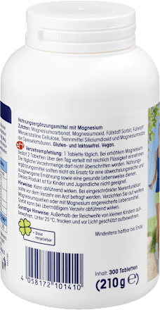 Magnesium, tabletten 300 stuks, 210 g