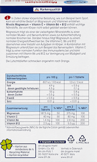 Magnesium + Vitamine C + Vitamine B6 + B12 Zuigtabletten 30 stuks, 45 g