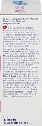 Mama &amp; Baby 2 Tabletten 30 stuks + Zachte Capsules 30 stuks, 65 g