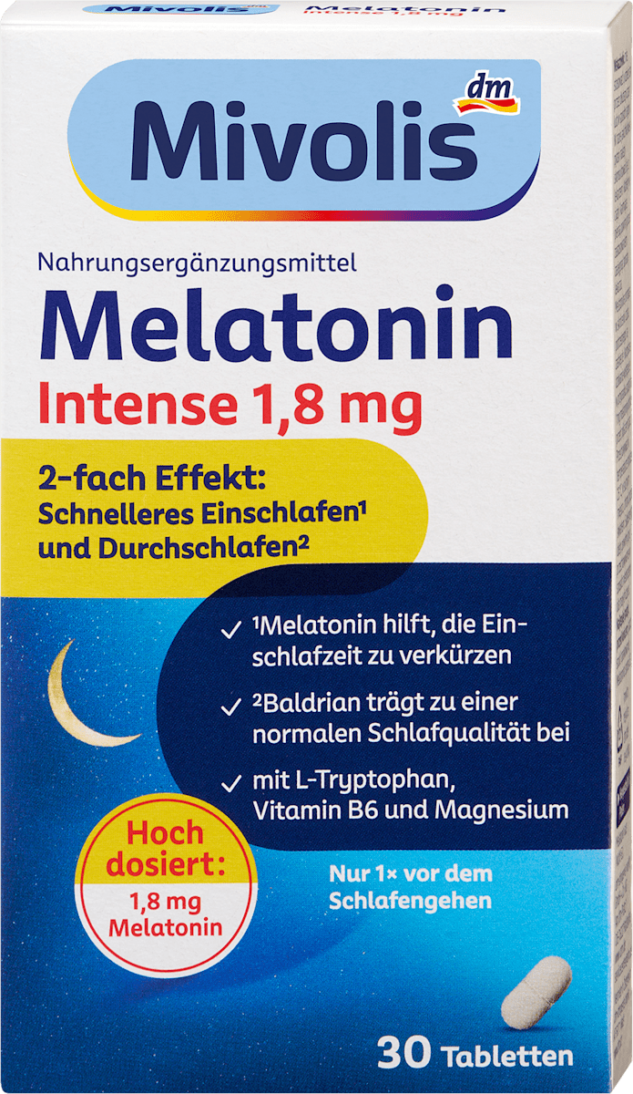 Mivolis Melatonin Intense 1,8 mg Tabletten 30 St, 38 g