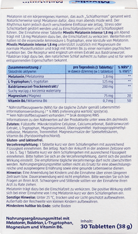Mivolis Melatonin Intense 1,8 mg Tabletten 30 St, 38 g